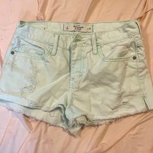 Abercrombie & Fitch Light Green Shorts